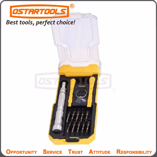 정밀 드라이버 세트가 포함된 15피스 드라이버 세트